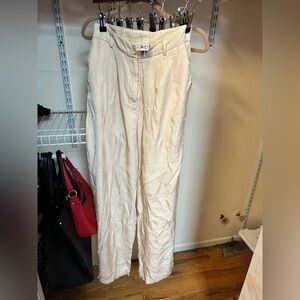 Princess Polly Cream Buttoned Pants